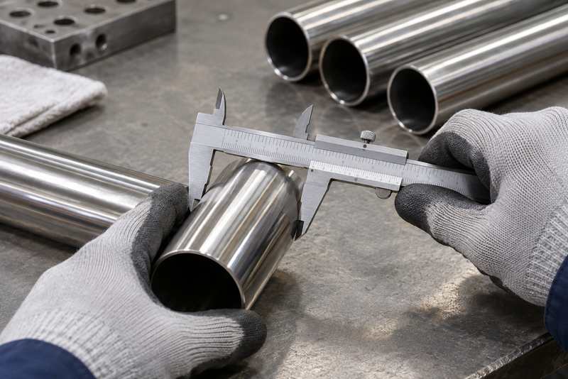 310S炉管外径测量与接口尺寸核对。